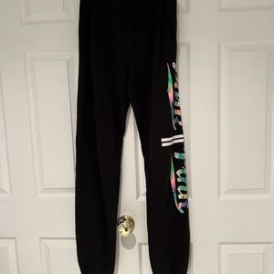 $10 Firm! Pink XS Black Sweatpants